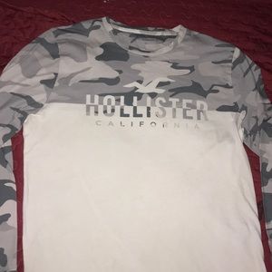 Holister long sleeve graphic camouflage t shirt